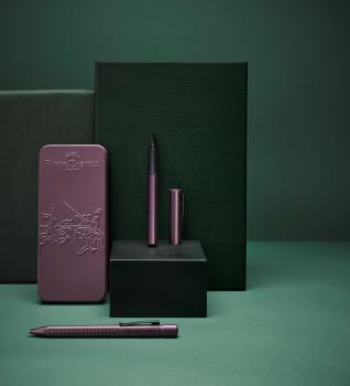 Preview: Faber-Castell Grip Edition Füllhalter M + Kugelschreiber XB Geschenkset berry