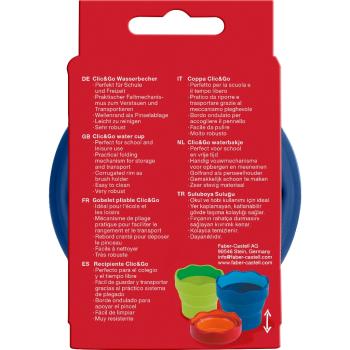 Preview: Faber-Castell Wasserbecher Clic&Go blau