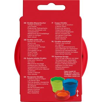 Preview: Faber-Castell Wasserbecher Clic&Go rot