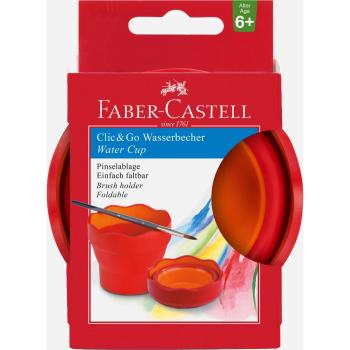 Faber-Castell Wasserbecher Clic&Go rot