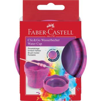 Faber-Castell Wasserbecher Clic&Go pink marble