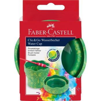 Faber-Castell Wasserbecher Clic&Go green marble