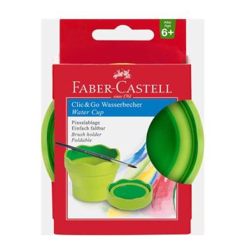 Preview: Faber-Castell Wasserbecher Clic&Go hellgrün