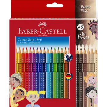 Faber-Castell Colour Grip Buntstifte 18+6 Kartonetui