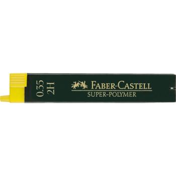 Preview: Faber-Castell 12 Fein-Minen Super-Polymer 0.35 mm 2H