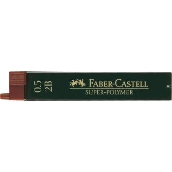Preview: Faber-Castell 12 Fein-Minen Super-Polymer 0.5 mm 2B