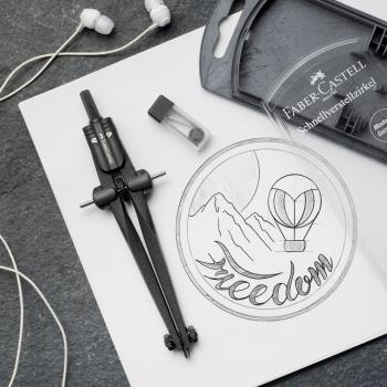 Faber-Castell Schnellverstellzirkel Stream black stone