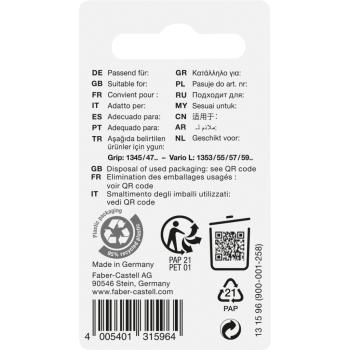 Preview: Faber-Castell 3 Ersatzradierer für Druckbleistift Grip 1345/1347, Vario L, TK-Fine