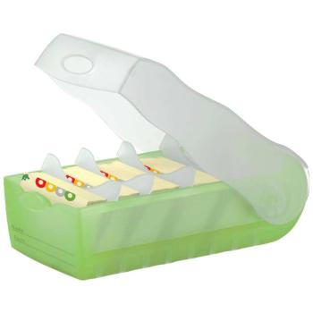 Preview: Han Karteibox Croco A8 transluzent-grün