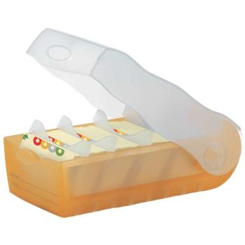 Preview: Han Karteibox Croco A8 transluzent-orange