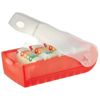 Preview: Han Karteibox Croco A8 transluzent-rot