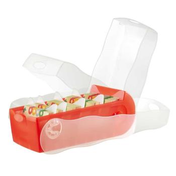Preview: Han Karteibox Croco A8 transluzent-rot