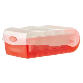 Han Karteibox Croco A8 transluzent-rot