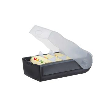 Han Karteibox Croco A8 transluzent-schwarz