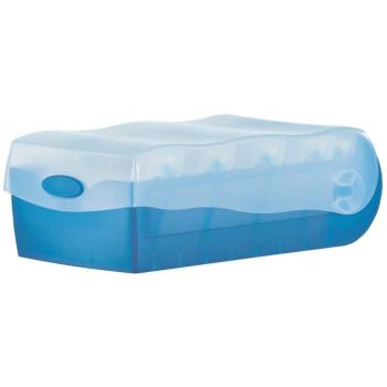 Han Karteibox Croco A8 transluzent-blau