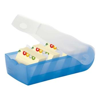 Han Karteibox Croco A8 transluzent-blau