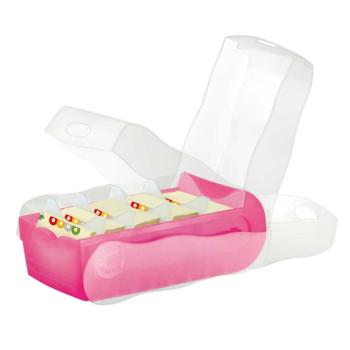 Preview: Han Karteibox Croco A8 transluzent-pink