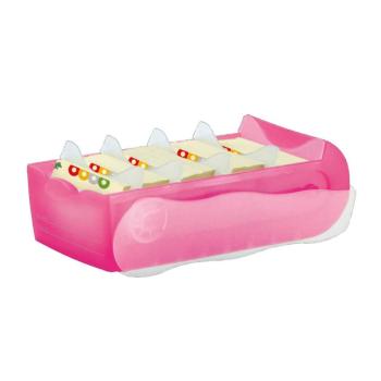 Preview: Han Karteibox Croco A8 transluzent-pink
