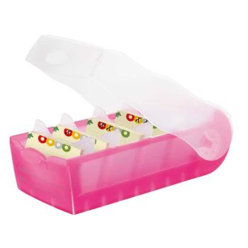 Han Karteibox Croco A8 transluzent-pink
