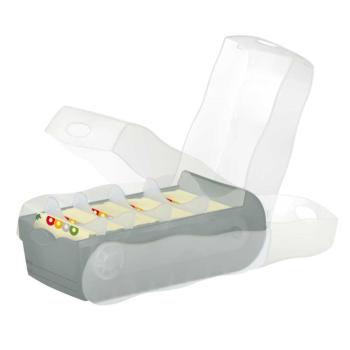 Preview: Han Karteibox Croco A8 transluzent-grau