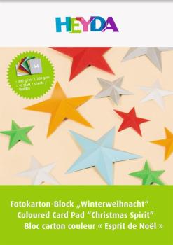 Heyda Fotokarton A4 300g/m² Block mit 10 Blatt Winterweihnacht