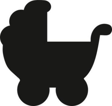 Preview: Heyda Motivstanzer klein Kinderwagen