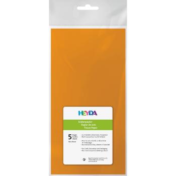 Preview: Heyda Seidenpapier 5 Blatt 50x70cm 20g/m² orange
