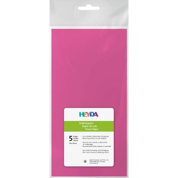 Preview: Heyda Seidenpapier 5 Blatt 50x70cm 20g/m² pink