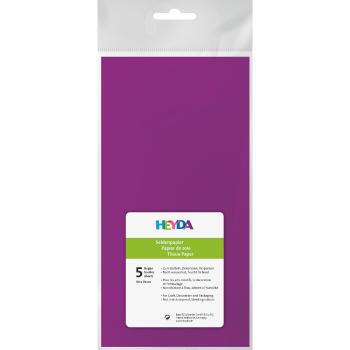 Preview: Heyda Seidenpapier 5 Blatt 50x70cm 20g/m² violett