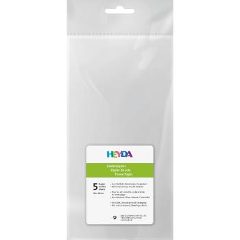 Preview: Heyda Seidenpapier 10 Blatt 50x70cm 20g/m² weiß