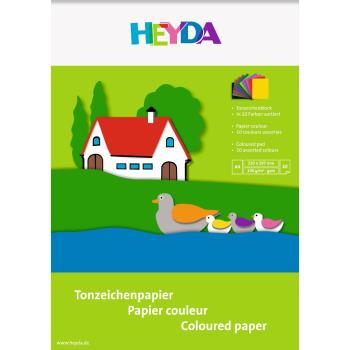 Heyda Tonpapier Block A4 130g/m² 20 Blatt