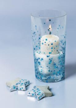 Preview: KNORRprandell Glitterfarbe Confetti Glue Sterne blau