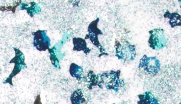 Preview: KNORRprandell Glitterfarbe Confetti Glue Fische blau