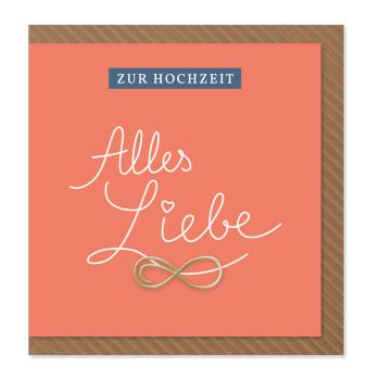 Komma³ Grußkarte Clip Card Square Zur Hochzeit alles Liebe