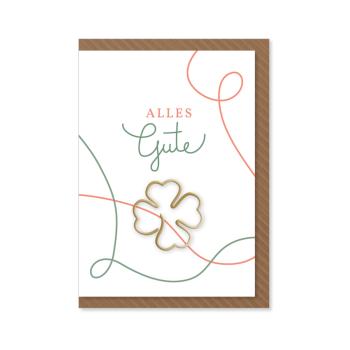Komma³ Grußkarte Clip Card Midi Alles gute