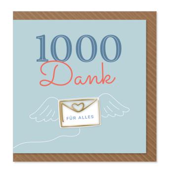 Komma³ Grußkarte Clip Card Square 1000 Dank
