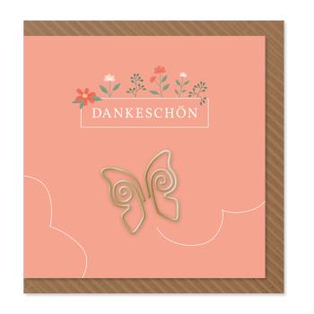 Komma³ Grußkarte Clip Card Square Dankeschön