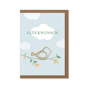 Komma³ Grußkarte Clip Card Midi Glückwunsch