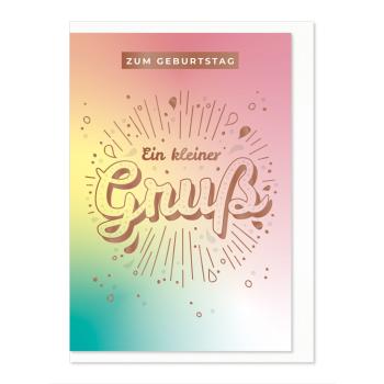 Komma³ Grußkarte Good Luck Zum Geburtstag ein kleiner Gruß