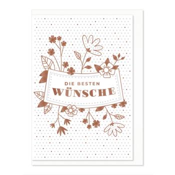 Komma³ Grußkarte Good Luck Die besten Wünsche