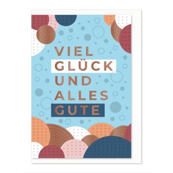 Komma³ Grußkarte Good Luck Viel Glück und alles gute