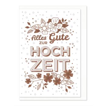 Komma³ Grußkarte Good Luck Alles Gute zur Hochzeit