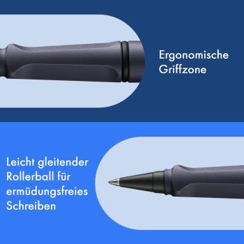LAMY Tintenpatronenroller safari roll-ink steel black