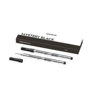 MontBlanc® Rollerball Pen Refill F (fein) 2er  mystery black