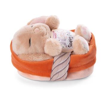 Nici Sleeping Pets Hase karamell ca.12cm pfirsich Körbchen