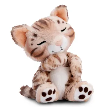 Nici Sleeping Pets Katze Bengal ca.12cm grünes Körbchen