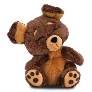 Nici Sleeping Pets Hund braun ca.12cm grünes Körbchen