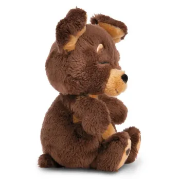 Nici Sleeping Pets Hund braun ca.12cm grünes Körbchen