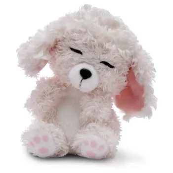 Nici Sleeping Pets Pudel weiß ca.12cm malve Körbchen