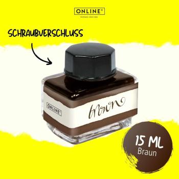 Preview: Online Tintenglas 15ml Colour Inspiration brown